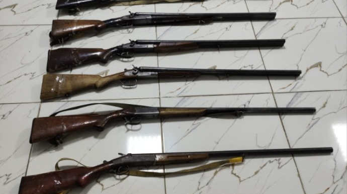 Astarada 7 nəfərdən odlu silah götürüldü - Saxlanılan var 