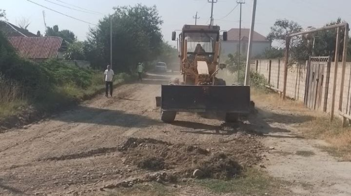 28 kilometrlik yol əsaslı təmir edilir - FOTO 