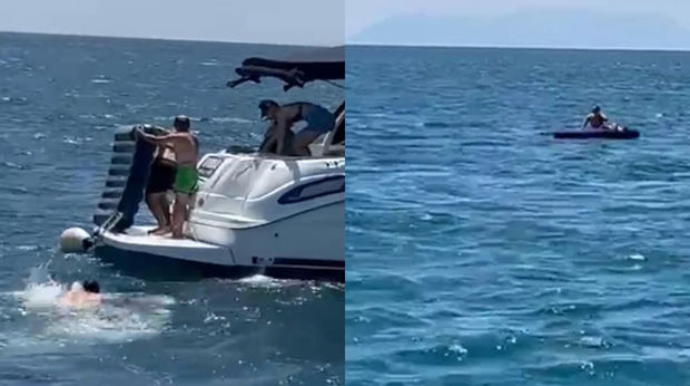 Dənizin ortasında yuxuya getdi: Ölümdən son anda xilas edildi  - VİDEO