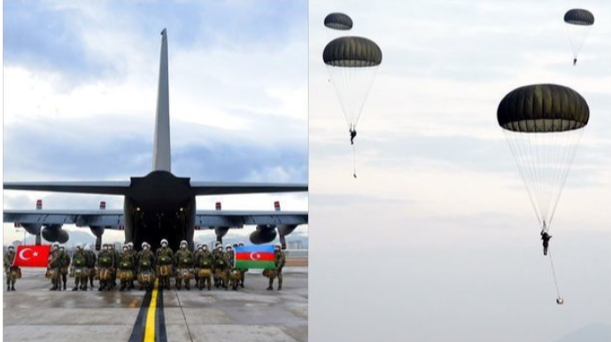 Азербайджанские военнослужащие прошли парашютную подготовку в Турции  - ФОТО
