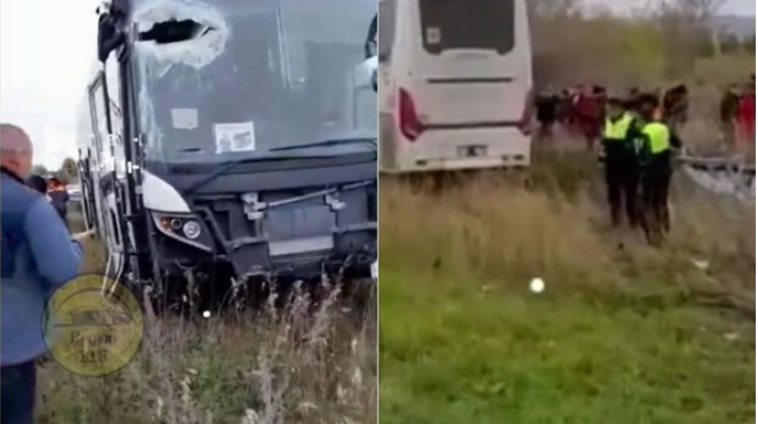 Rusiyada Ukraynadakı müharibəyə yollanan çağırışçıların avtobusu qəzaya düşdü - VİDEO
