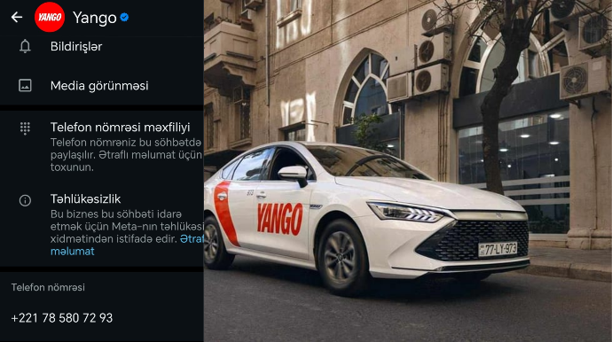 Bakıda Seneqal nömrəsi ilə taksi xidməti - "Yango"dan AÇIQLAMA - FOTO 