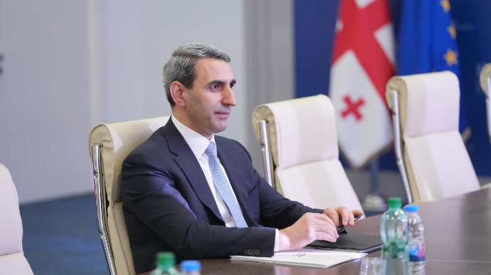 ADY sədri gürcü həmkarı ilə görüşdü - FOTOLAR 