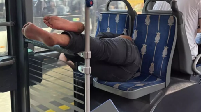 Avtobusda şok mənzərə - FOTO