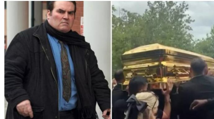 Qızıl tabutla basdırıldı - FOTO