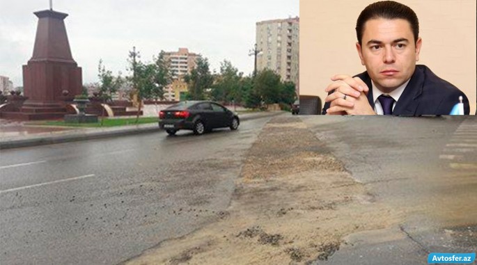 Yolu çökdürdülər - Musabəyov parkında hadisə - FOTOLAR