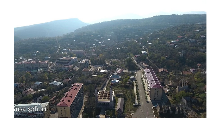 Şuşa  şəhərinin havadan videogörüntüsü  - VİDEO