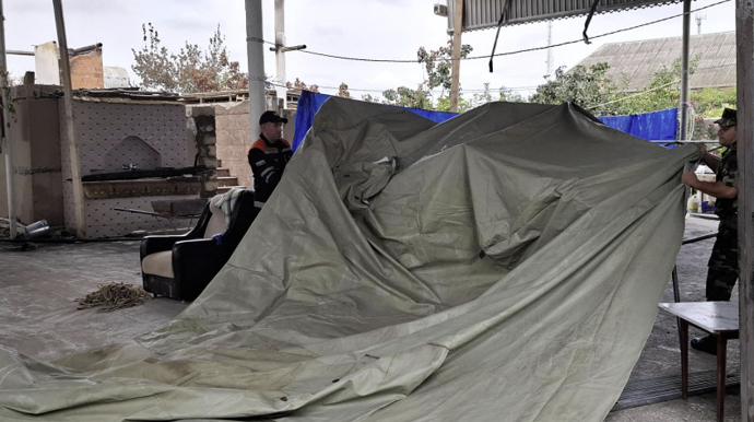 Evi yararsız hala düşən vətəndaş üçün çadır quruldu - FOTO