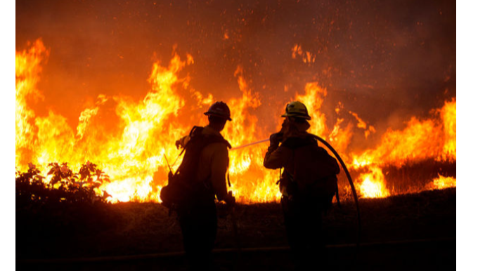 Природный пожар в Калифорнии охватил более 100 га