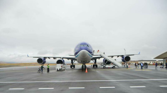 Ankaradan Füzuli aeroportuna ilk təyyarə gəldi
