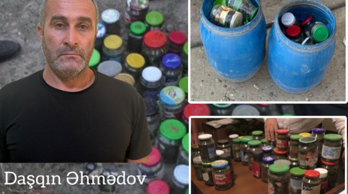 Üç kiloqram marixuananı şüşə qablarda gizlətdi - VİDEO 