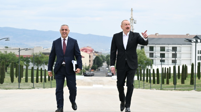 İlham Əliyev Xankəndidəki Zəfər parkında - FOTOLAR 