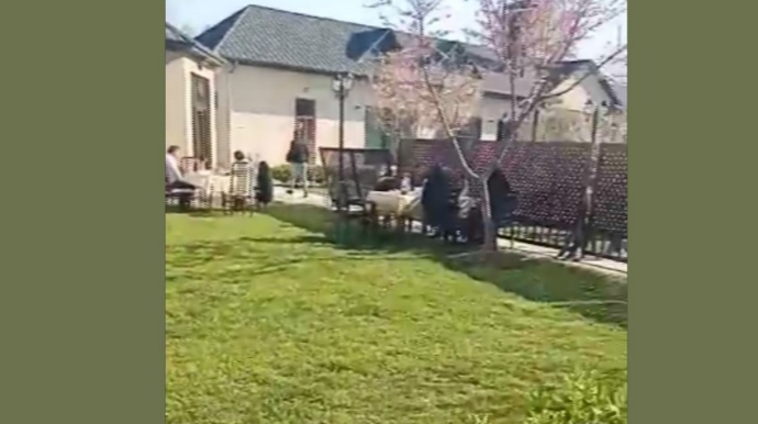 Göyçayda restoranda nişan mərasimi keçirənlər cərimələndi  - FOTO