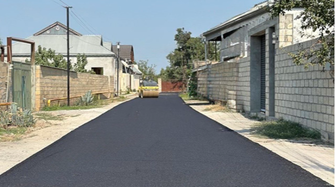 Beyləqanda daha bir küçə asfaltlandı - FOTO
