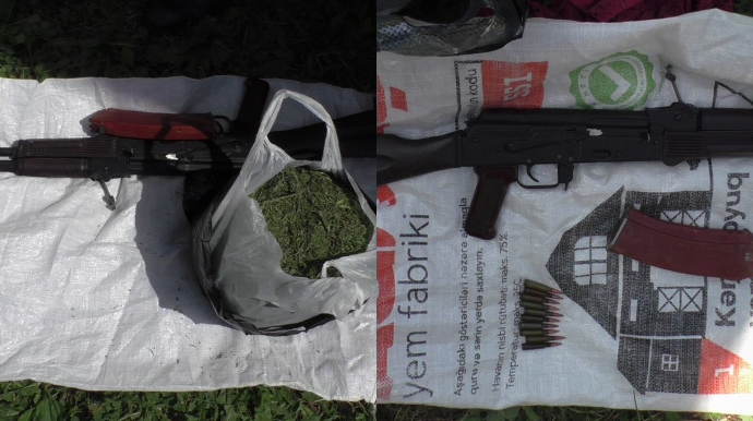 Yaşadığı evdə narkotik və avtomat gizlədən şəxs saxlanıldı - FOTO