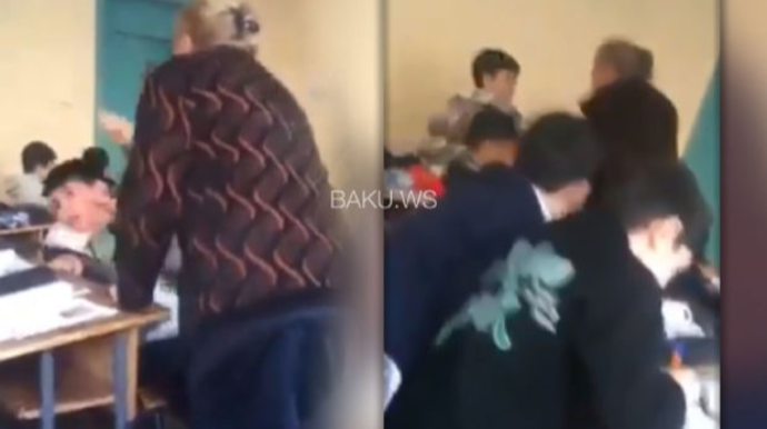 Bakıda 59 nömrəli məktəbdə müəllim şagirdləri döyüb  - VİDEO - YENİLƏNİB