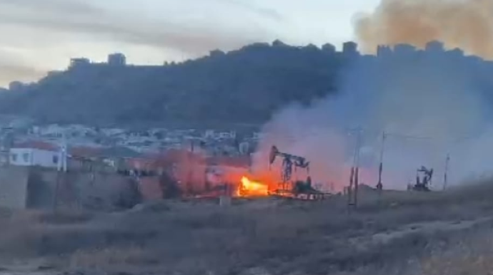 Bakıda neft quyusu yaxınlığında yanğın