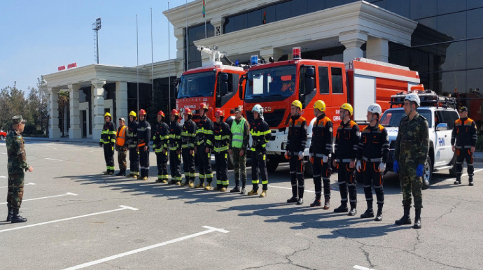 Qəbələ Beynəlxalq Aeroportunda təlim keçirilib - FOTO 