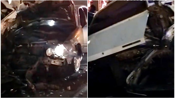 Gəncədə “Mercedes” sürücüsü qabağına keçən maşınları vurdu    - VİDEO