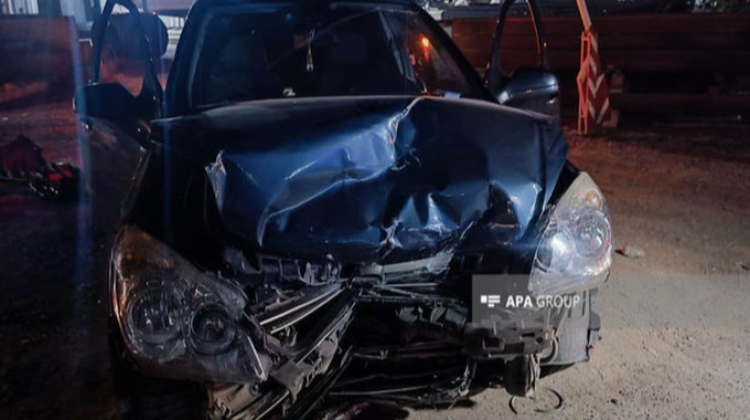 Bakıda iki maşın toqquşub, sərnişin xəsarət alıb   - FOTO 