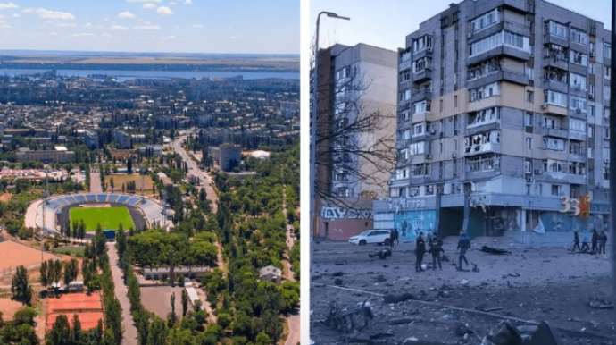 Ukrayna şəhərləri müharibədən əvvəl və indi... - FOTO