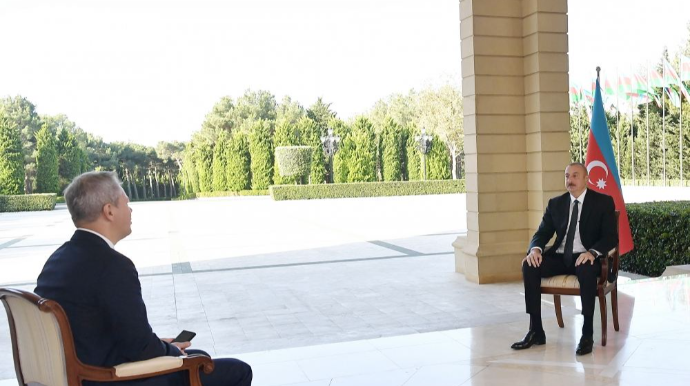 Prezident İlham Əliyev Rusiyanın RBK televiziya kanalına müsahibə verib