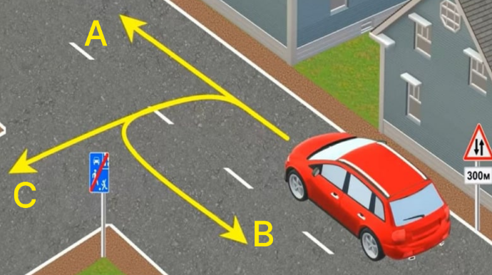 Sürücü yolayrıcında hansı istiqamət üzrə hərəkət edə bilər? - DOĞRU CAVAB 