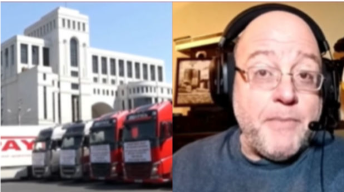 Erməni jurnalist Laçınla sərhəddəki “TIR şousu”nu ifşa etdi: “Yük maşınları boş idi   - VİDEO