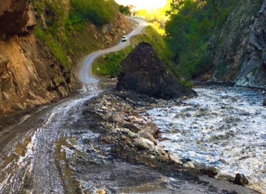 Quba-Xınalıq yolunda hərəkət bərpa olunub - FOTO