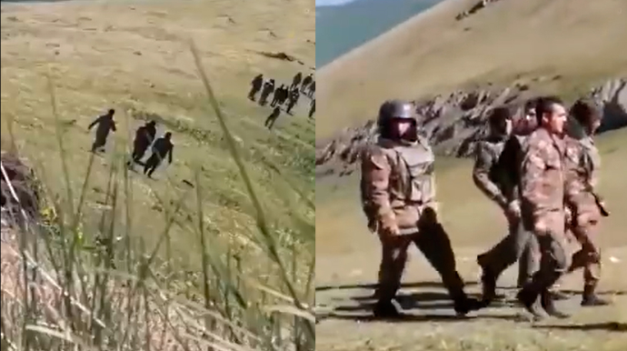 Azərbaycan hərbçiləri erməni əsgərlərini ərazilərimizdən belə qovdu - VİDEO 