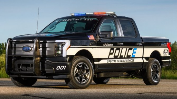 Электропикап Ford F-150 Lightning  получил полицейскую модификацию  - ФОТО