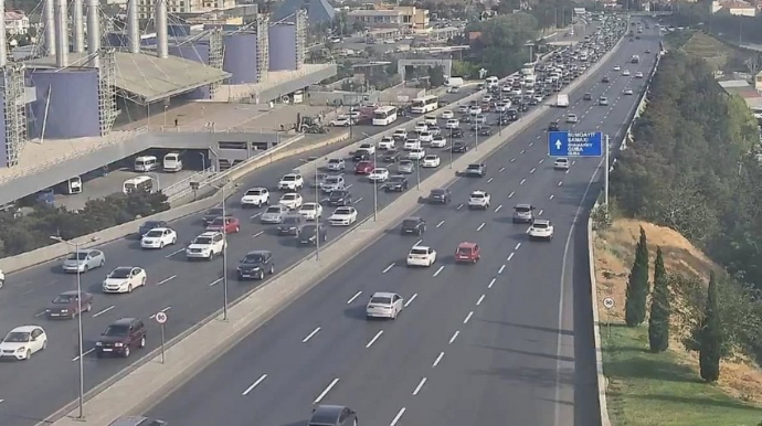 Bakının bu yollarında tıxac var - SİYAHI 