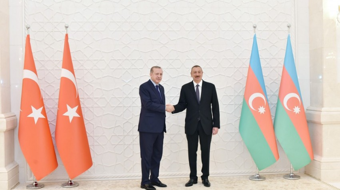 İlham Əliyev və Rəcəb Tayyib Ərdoğan Türk Şəhidliyini ziyarət ediblər