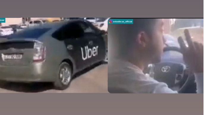 Sərnişinlə "Uber" sürücüsü arasında qalmaqal   - 5 manatlıq yola 9 manat çıxdı - VİDEO