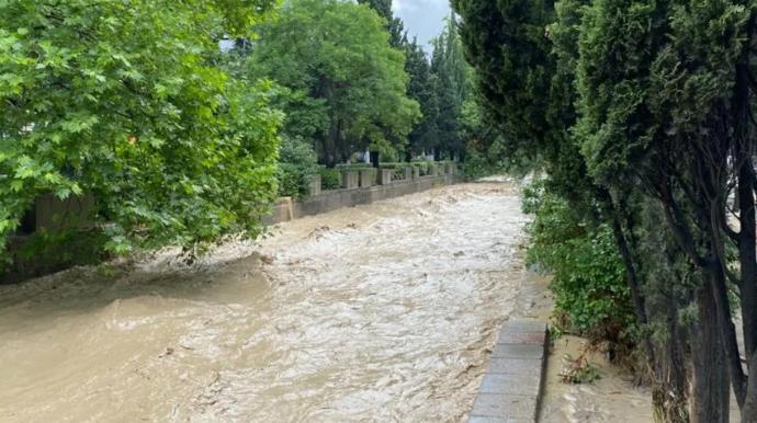 Şəmkirdə sel zamanı 2 nəfər xəsarət alıb 