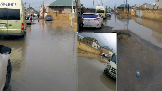 Территория новой школы затоплена после дождя - ВИДЕО