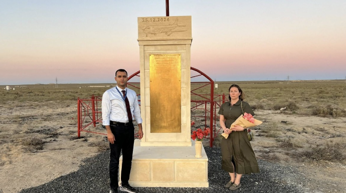 AZAL təyyarəsinin qəzaya uğradığı yerə getdilər
