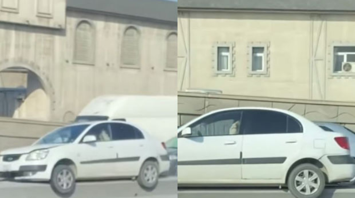 Bakıda KİA qəza törətdi - VİDEO