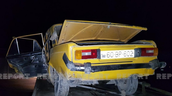 Göyçayda avtomobil aşdı, sürücü xəsarət alıb - FOTO