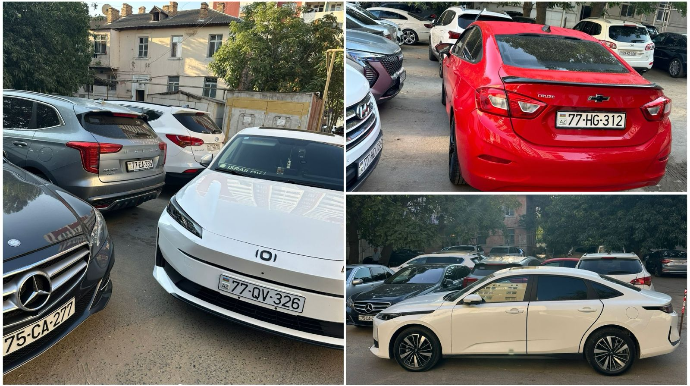 Nizamidə sakinlərin parkinq narazılığı - Mühafizəçi maşınları 1 manata həyətə buraxır - FOTO