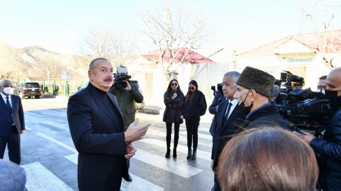 İlham Əliyev Zəngəzur dəhlizindən danışdı