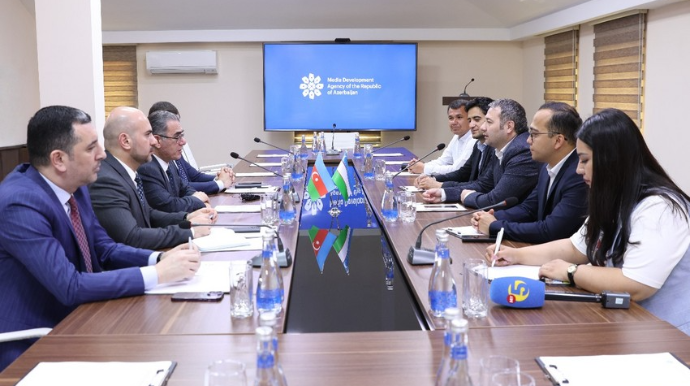Medianın İnkişafı Agentliyində Özbəkistanın rəsmi şəxsləri ilə görüş keçirilib - FOTO