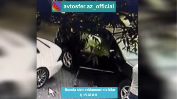 Sürücü maşında ola-ola avtomobildən oğurluq edildi - BAKIDA - VİDEO