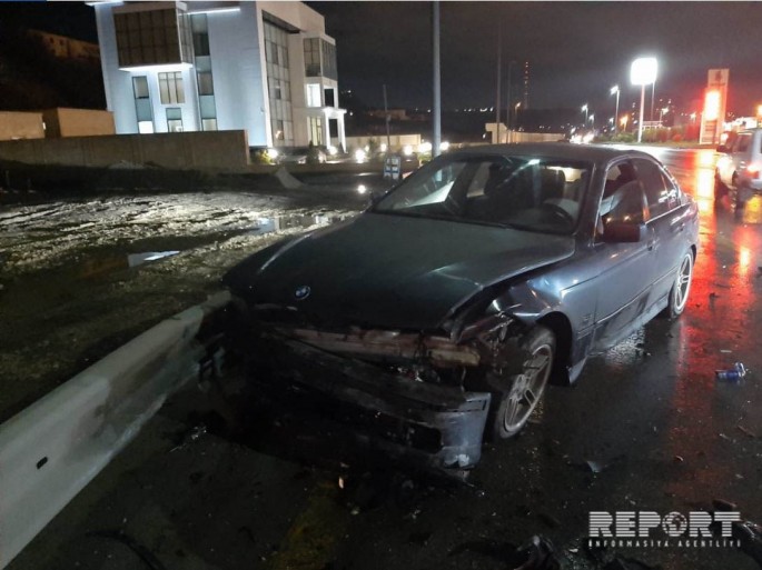 Bakıda sürüşmə zonasının yaxınlığında yol qəzası olub – FOTO