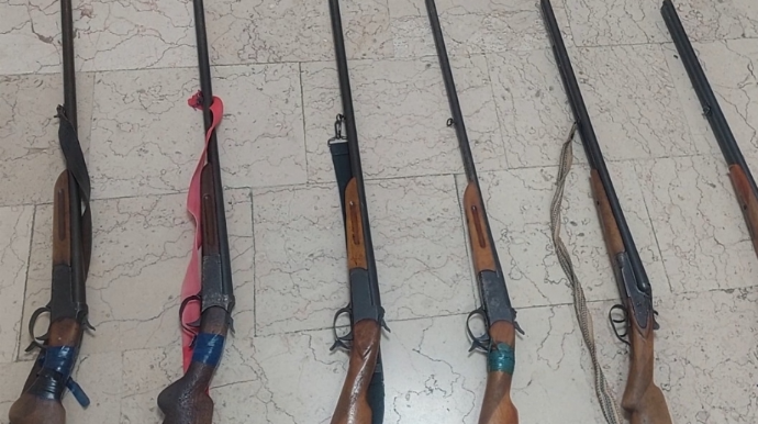 Şəmkirdə ov tüfəngləri müsadirə edildi 