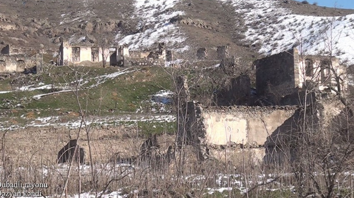 Армянские вандалы разрушили село Газьян  Губадлинского района  - ВИДЕО - ФОТО