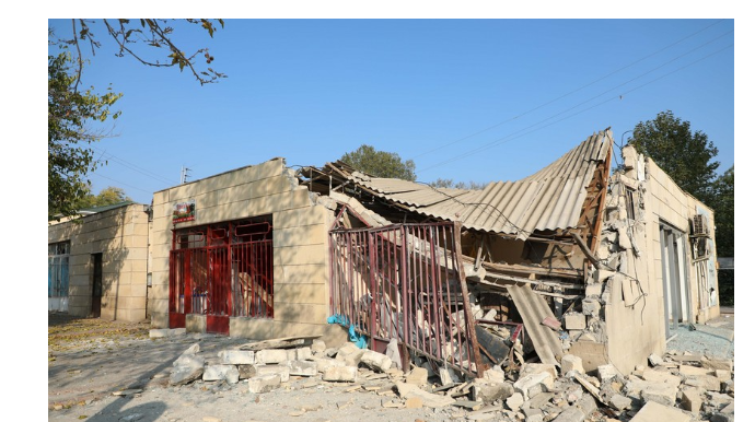 По Тертеру выпущено около 300 снарядов, разрушено 15 домов