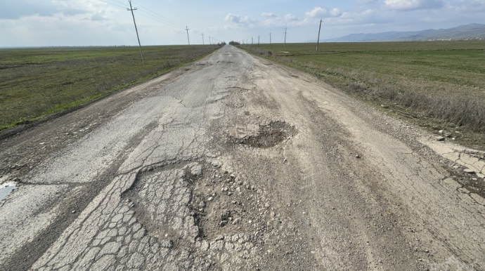 Ağsu-Çaparlı-Göylər avtomobil yolu nə vaxt təmir olunacaq? - FOTO