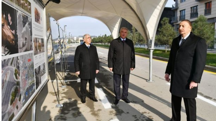 Ильхам Алиев заложил фундамент комплекса "Карабахские скакуны" в Баку