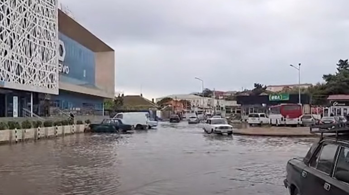 Yenə yağış, yenə Sabunçu... - VİDEO